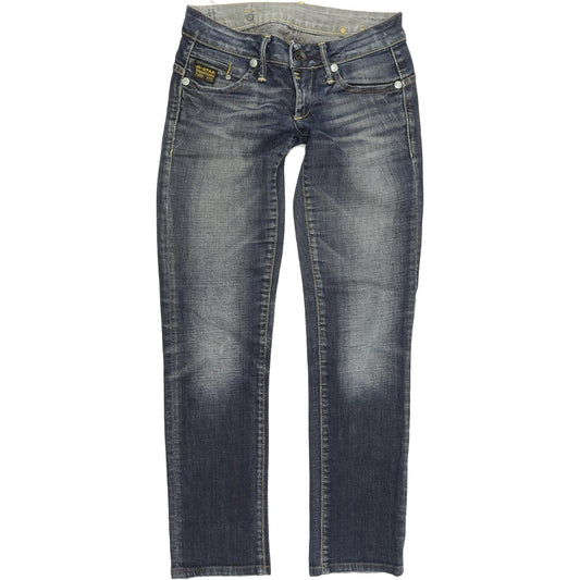 G-Star Women Blue Skinny Slim Stretch Jeans W27 L29