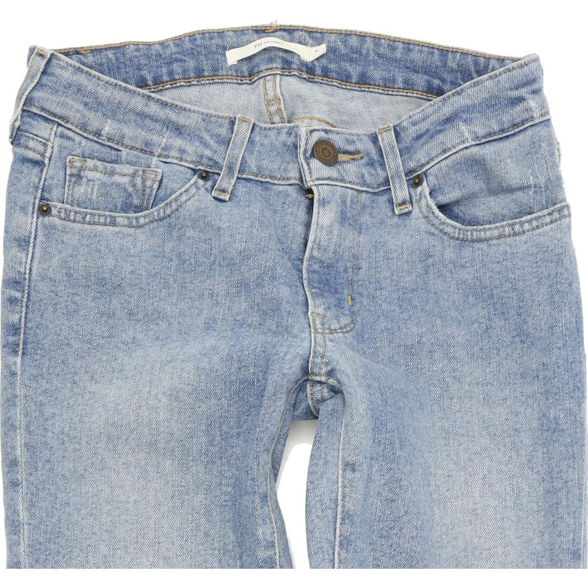 Levi's 711 Women Blue Skinny Slim Stretch Jeans W24 L34