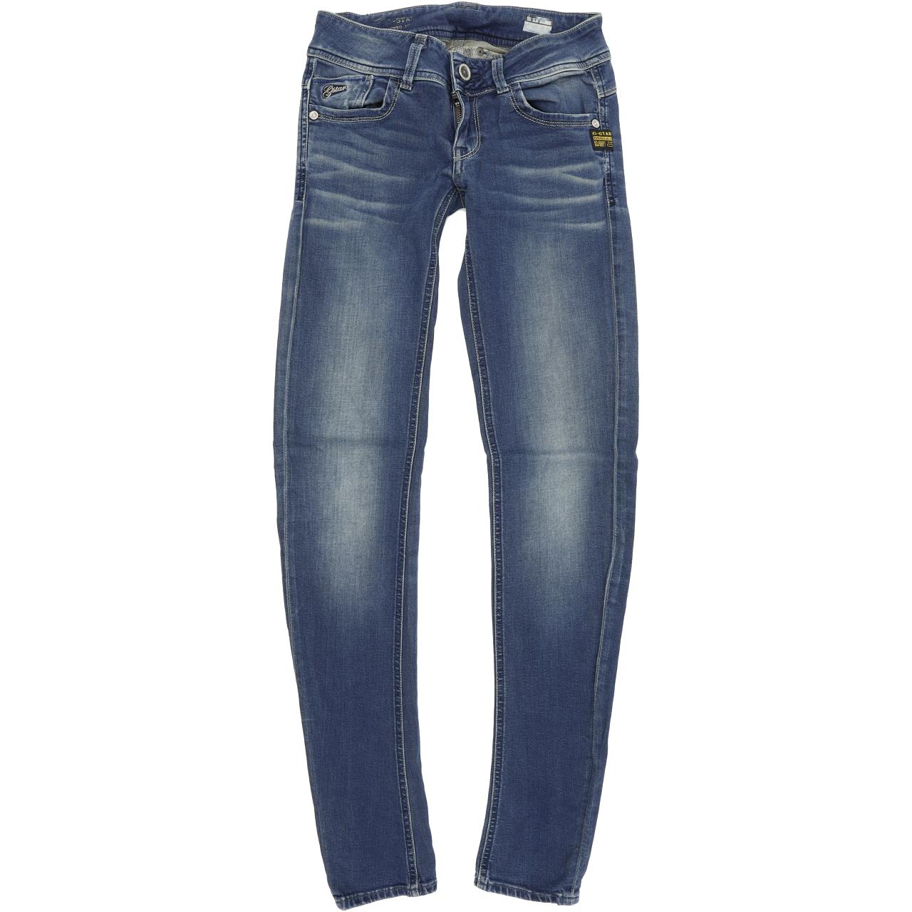 G-Star Lynn Women Blue Skinny Slim Stretch Jeans W26 L32