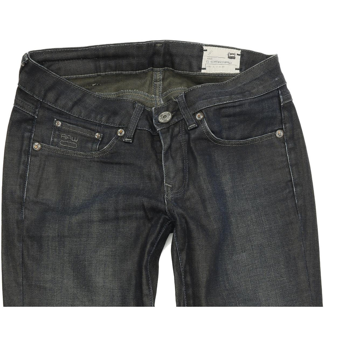 G-Star 3301 Women Blue Straight Regular Stretch Jeans W25 L32