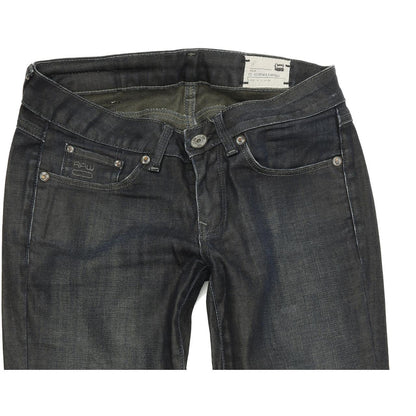 G-Star 3301 Women Blue Straight Regular Stretch Jeans W25 L32