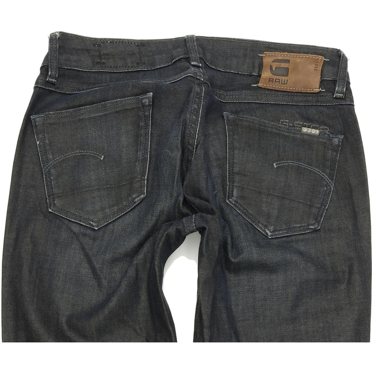 G-Star 3301 Women Blue Straight Regular Stretch Jeans W25 L32