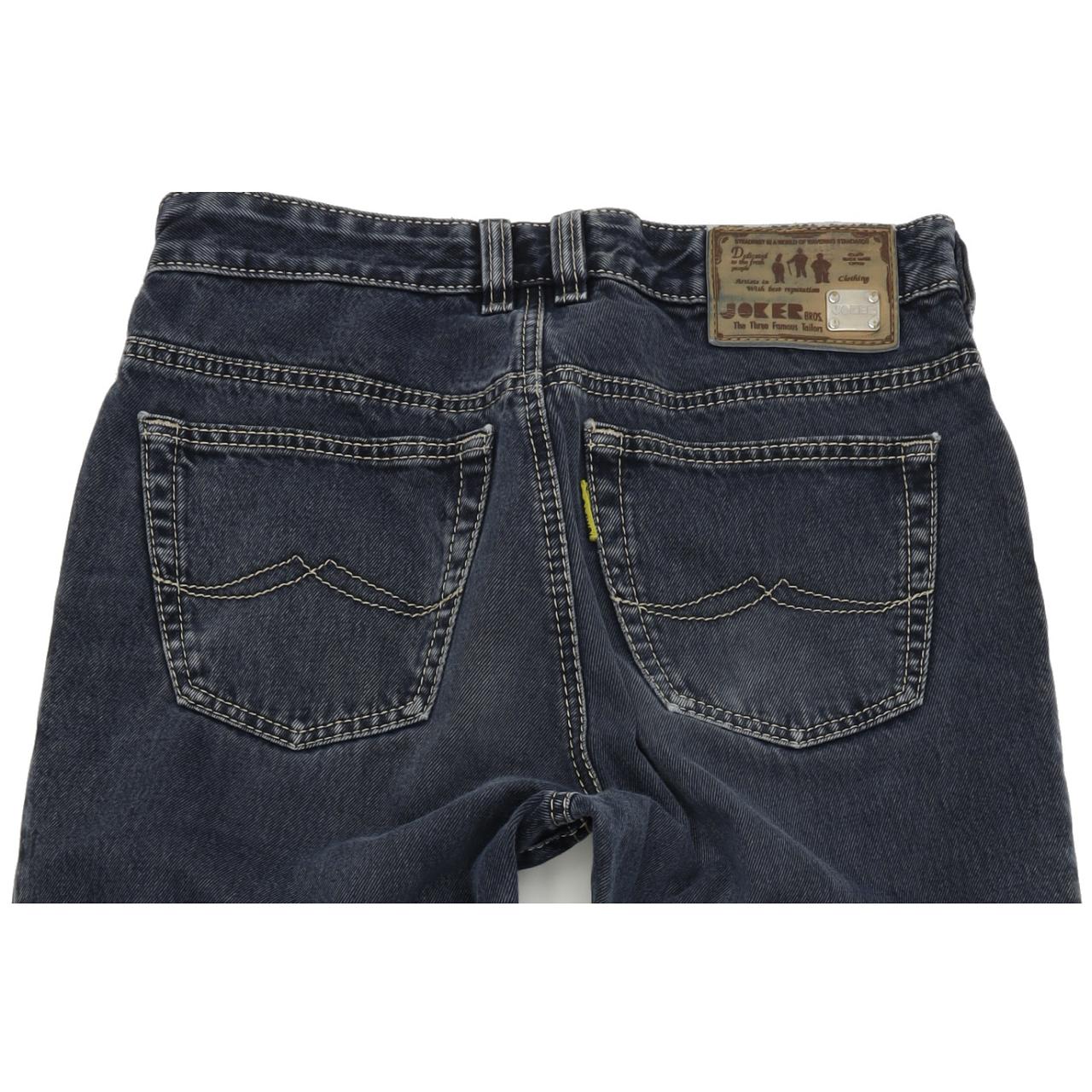 Joker Double Saddle Stitched Men Blue Straight Regular Jeans W33 L36
