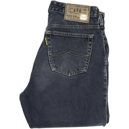 Joker Double Saddle Stitched Men Blue Straight Regular Jeans W33 L36