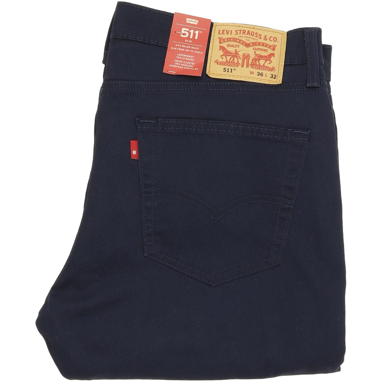 Levi's 511 Men Navy Skinny Slim Stretch Jeans W36 L32