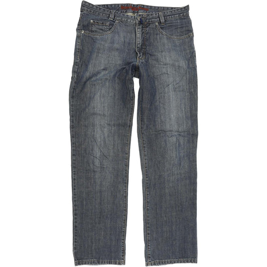 Joker Double Saddle Stitched Men Blue Straight Regular Jeans W36 L34