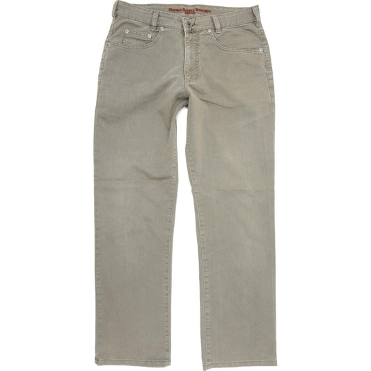 Joker Double Saddle Stitched Men Beige Straight Regular Stretch Jeans W33 L32