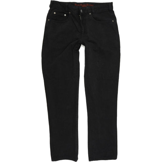 Joker Double Saddle Stitched Men Black Straight Regular Jeans W32 L30