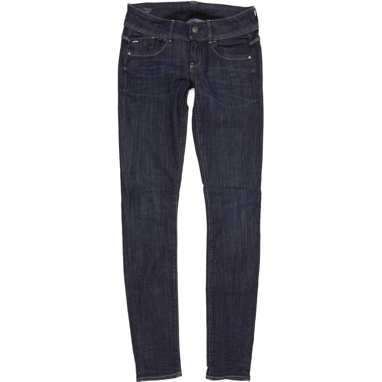 G-Star Lynn Women Blue Skinny Slim Stretch Jeans W28 L36