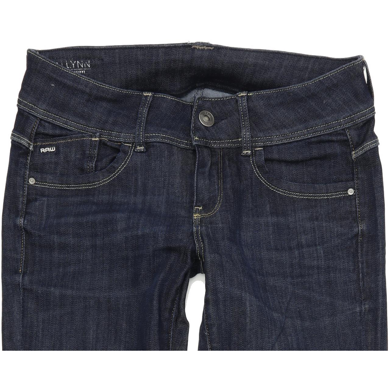 G-Star Lynn Women Blue Skinny Slim Stretch Jeans W28 L36