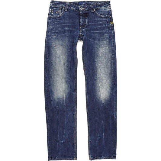 G-Star Attacc Men Blue Straight Regular Jeans W30 L34