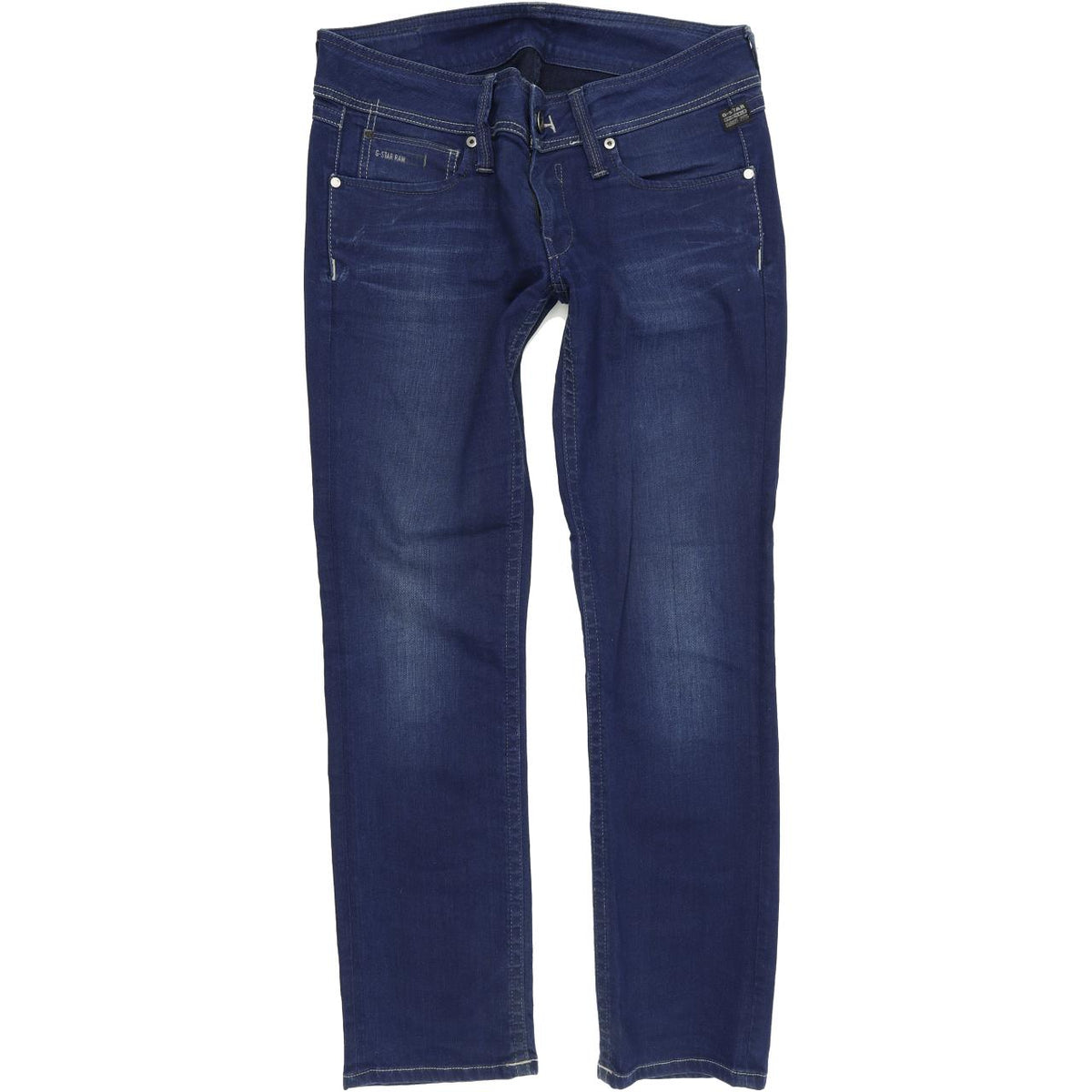 G-Star Ford Women Blue Straight Regular Stretch Jeans W32 L30