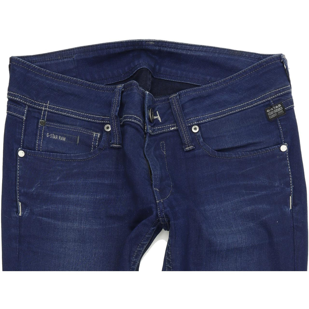 G-Star Ford Women Blue Straight Regular Stretch Jeans W32 L30