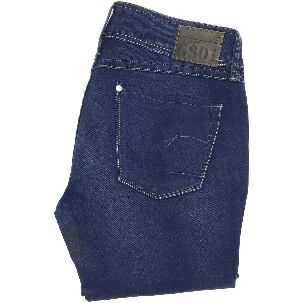 G-Star Ford Women Blue Straight Regular Stretch Jeans W32 L30
