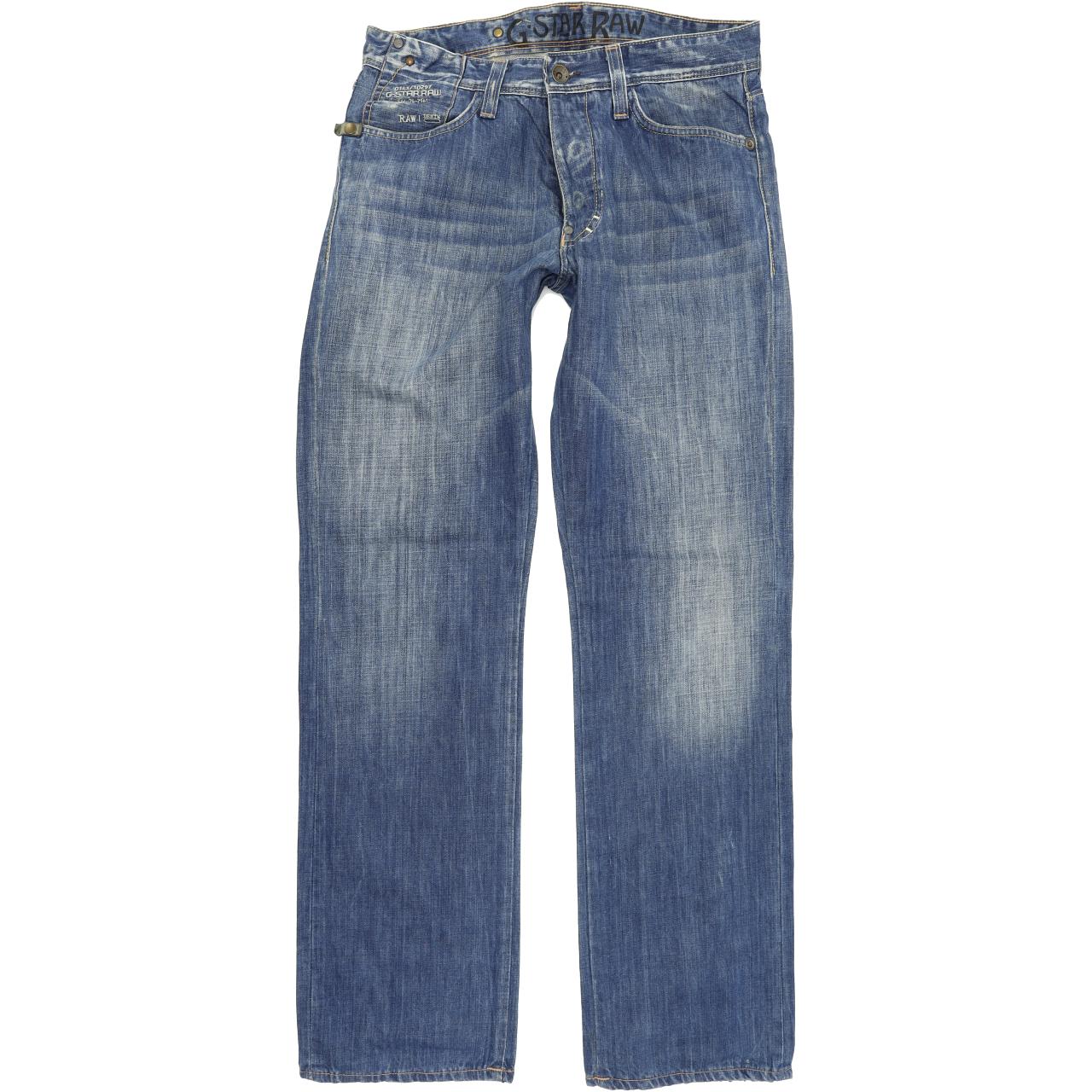G-Star Reese Men Blue Straight Regular Jeans W33 L34