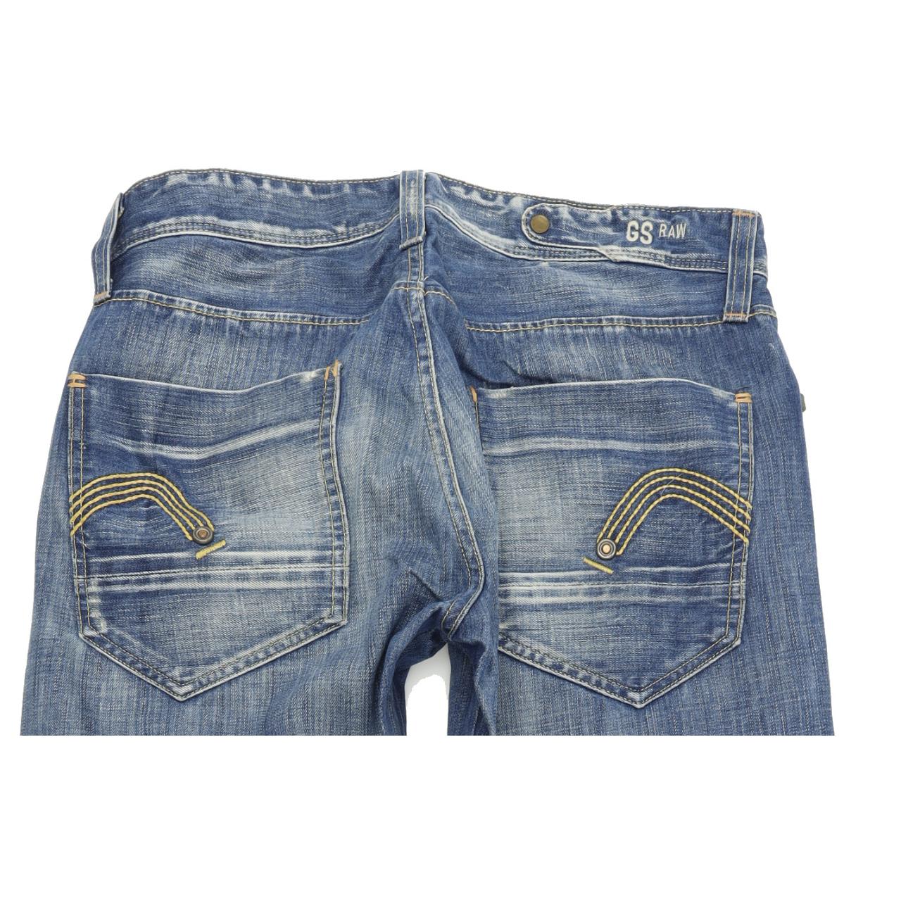 G-Star Reese Men Blue Straight Regular Jeans W33 L34