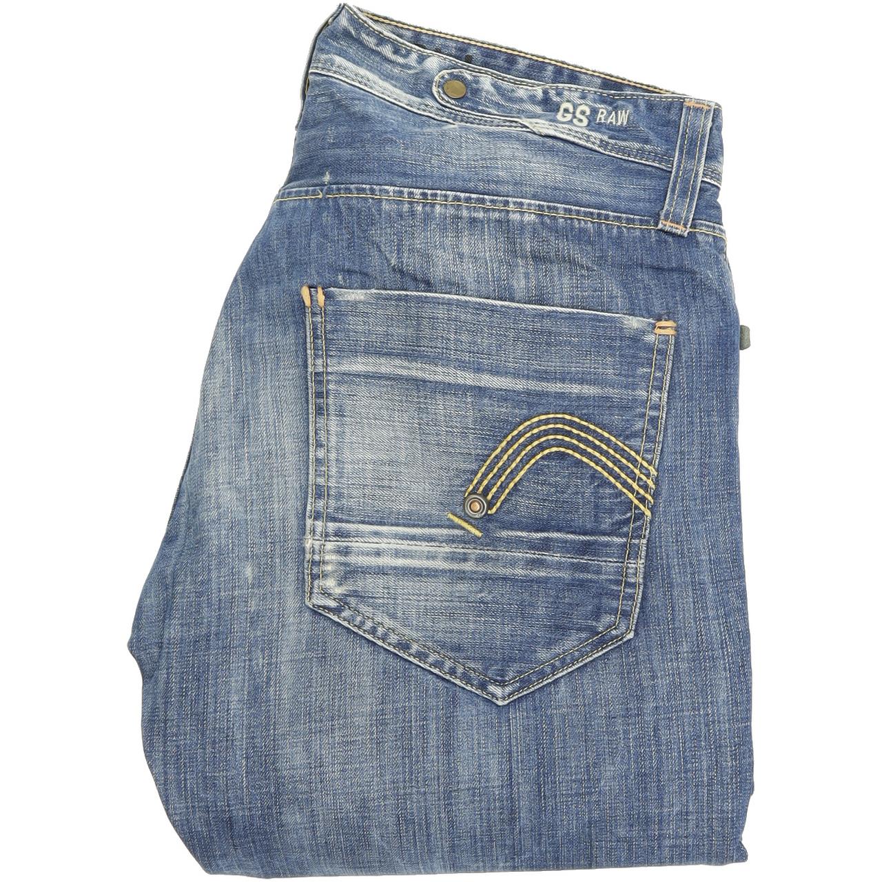 G-Star Reese Men Blue Straight Regular Jeans W33 L34