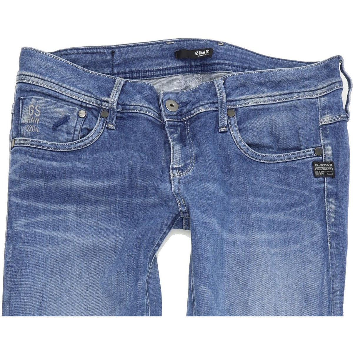 G-Star Attacc Women Blue Straight Regular Stretch Jeans W31 L32