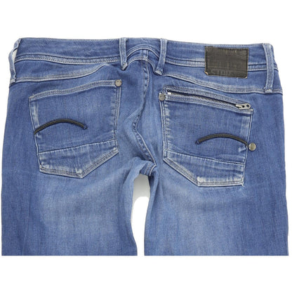 G-Star Attacc Women Blue Straight Regular Stretch Jeans W31 L32