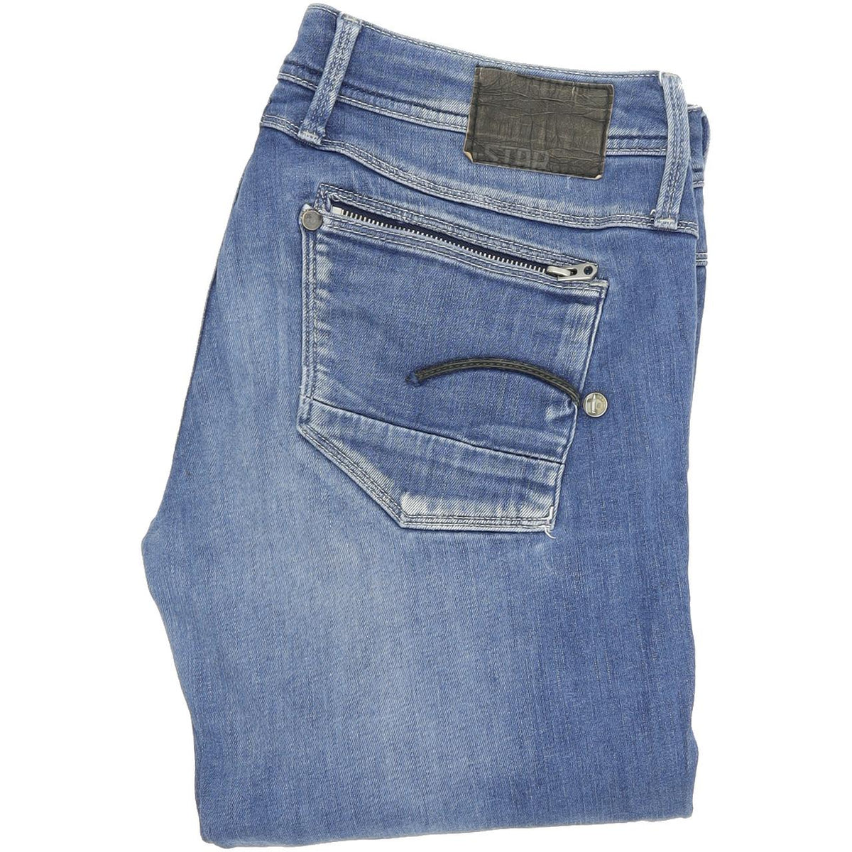 G-Star Attacc Women Blue Straight Regular Stretch Jeans W31 L32