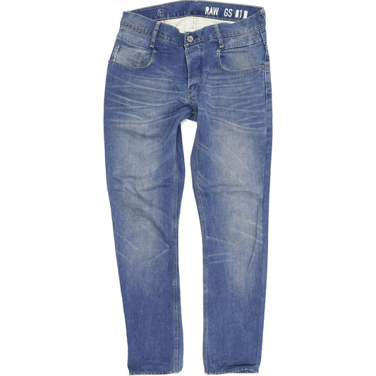 G-Star New Radar Men Blue Straight Slim Jeans W32 L30