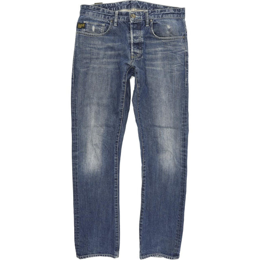G-Star Yield Men Blue Straight Slim Jeans W34 L32