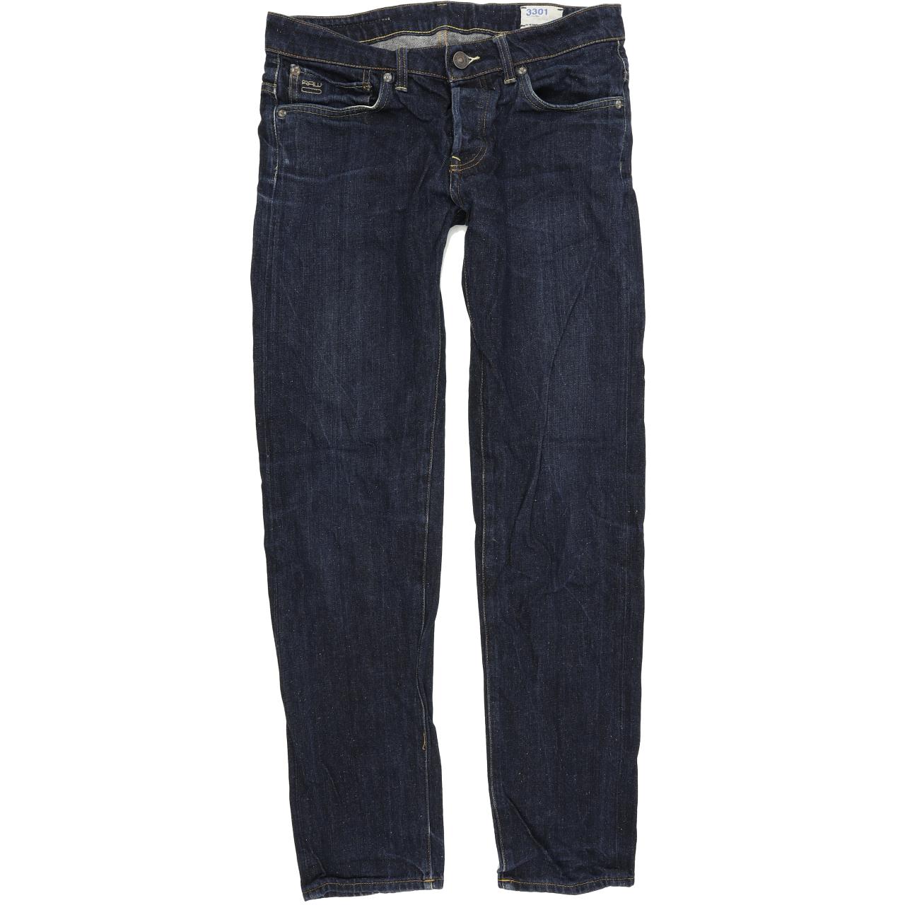 G-Star 3301 Men Blue Tapered Slim Jeans W31 L33
