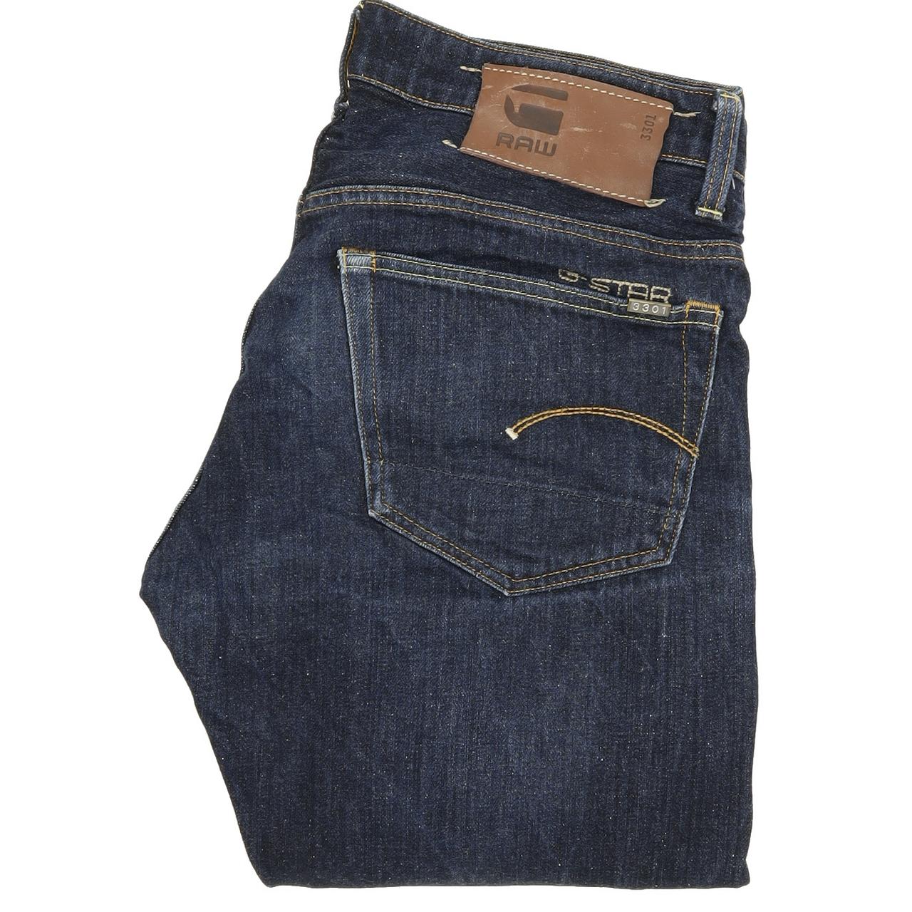 G-Star 3301 Men Blue Tapered Slim Jeans W31 L33