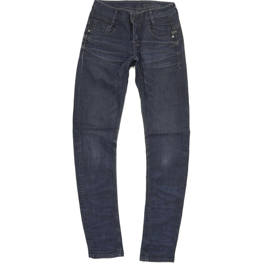 G-Star New Radar Women Blue Skinny Slim Stretch Jeans W24 L32