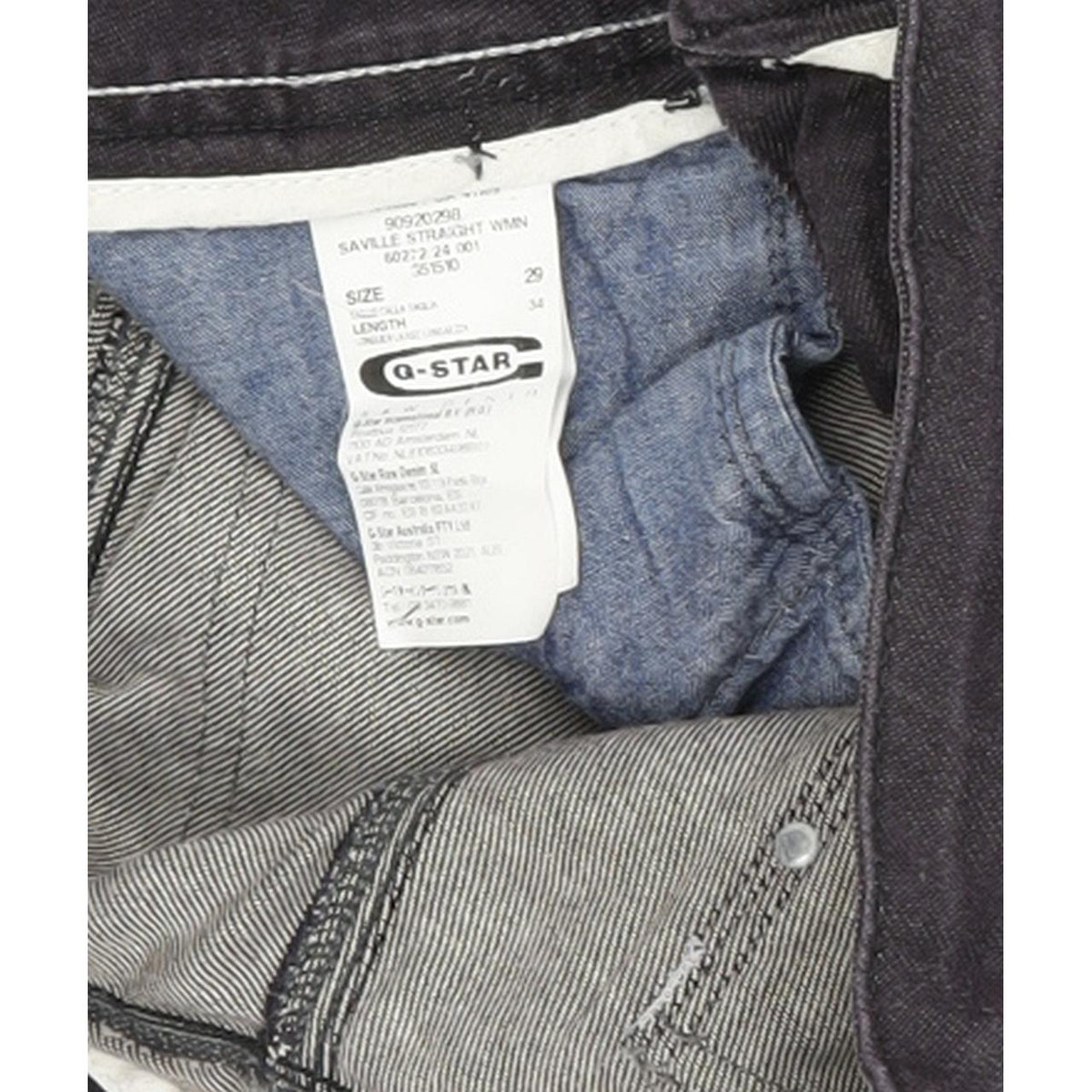 G-Star Saville Women Blue Straight Regular Stretch Jeans W29 L34
