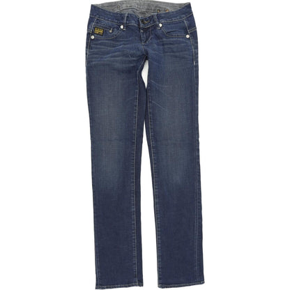 G-Star Midge Women Blue Straight Regular Stretch Jeans W27 L34