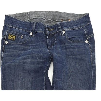 G-Star Midge Women Blue Straight Regular Stretch Jeans W27 L34