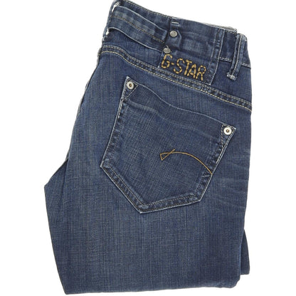 G-Star Midge Women Blue Straight Regular Stretch Jeans W27 L34