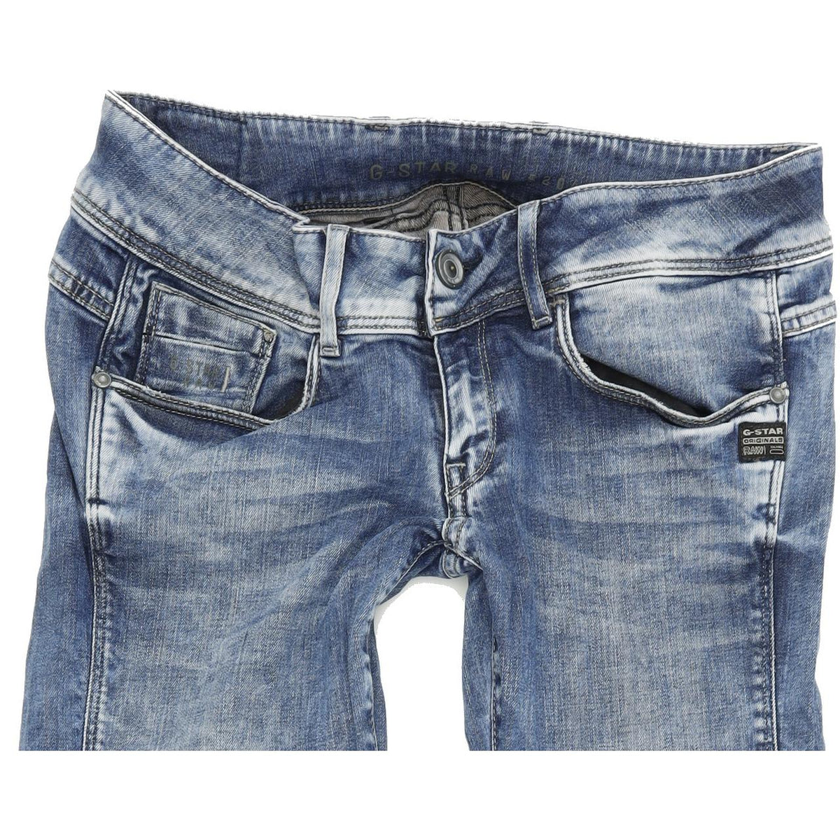 G-Star Women Blue Tapered Slim Stretch Jeans W28 L32