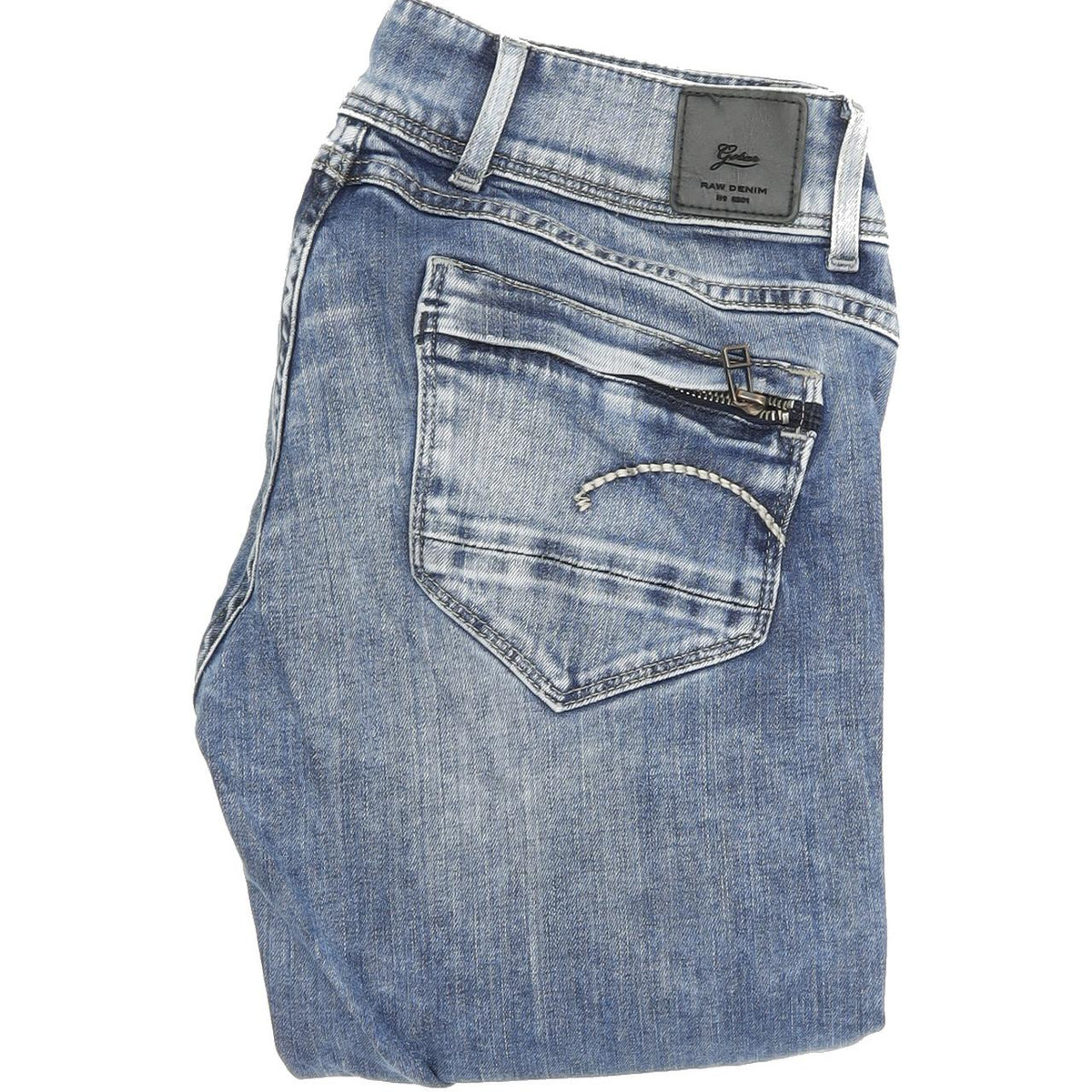 G-Star Women Blue Tapered Slim Stretch Jeans W28 L32