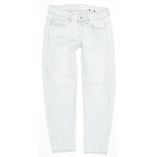 G-Star Midge Low Women Blue Straight Regular Boyfriend Jeans W26 L28