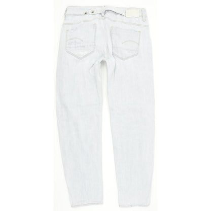 G-Star Midge Low Women Blue Straight Regular Boyfriend Jeans W26 L28