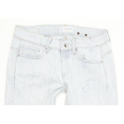 G-Star Midge Low Women Blue Straight Regular Boyfriend Jeans W26 L28