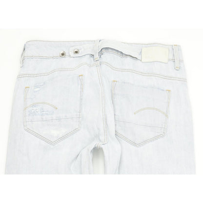 G-Star Midge Low Women Blue Straight Regular Boyfriend Jeans W26 L28