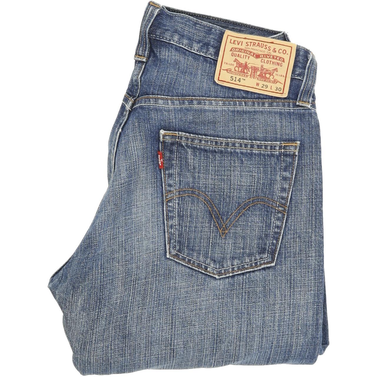 Levi's 514 Men Blue Straight Slim Jeans W29 L30