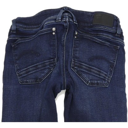 G-Star Lynn Mid Women Blue Skinny Slim Stretch Jeans W27 L30