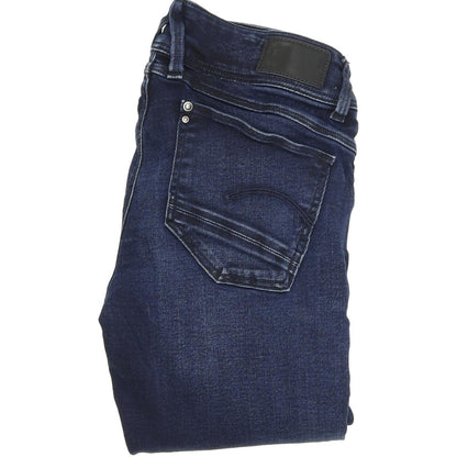 G-Star Lynn Mid Women Blue Skinny Slim Stretch Jeans W27 L30