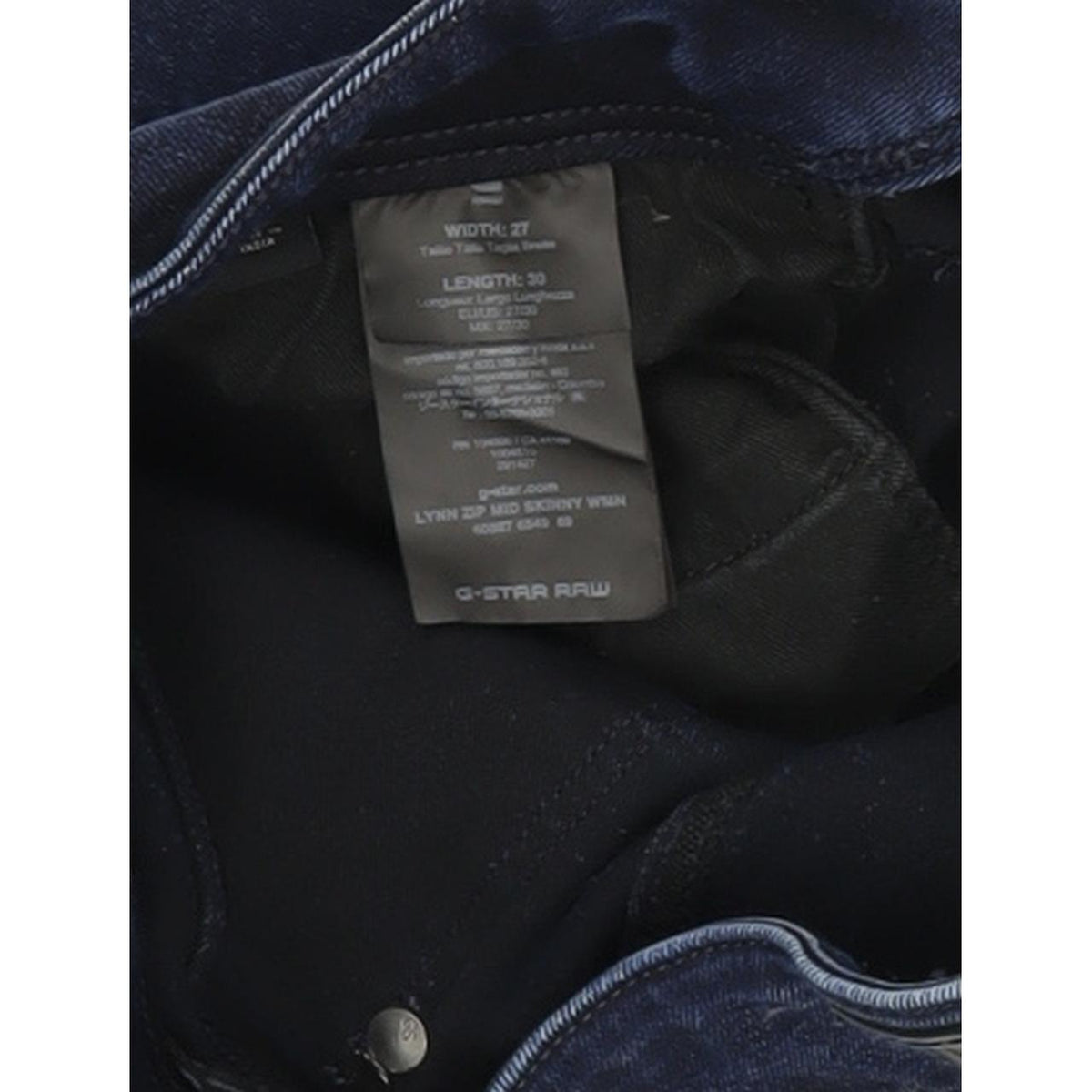G-Star Lynn Mid Women Blue Skinny Slim Stretch Jeans W27 L30
