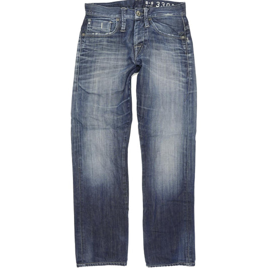 G-Star 3301 Men Blue Straight Regular Jeans W28 L30