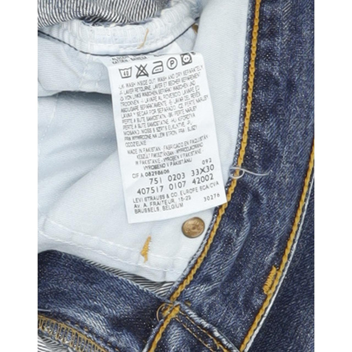 Levi's 751 Men Blue Straight Regular Jeans W33 L29