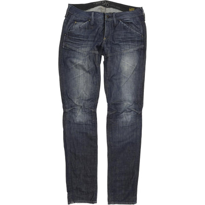 G-Star Elwood Heritage Women Blue Straight Slim Jeans W28 L34