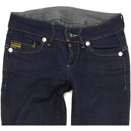 G-Star Midge Women Blue Straight Slim Stretch Jeans W25 L32