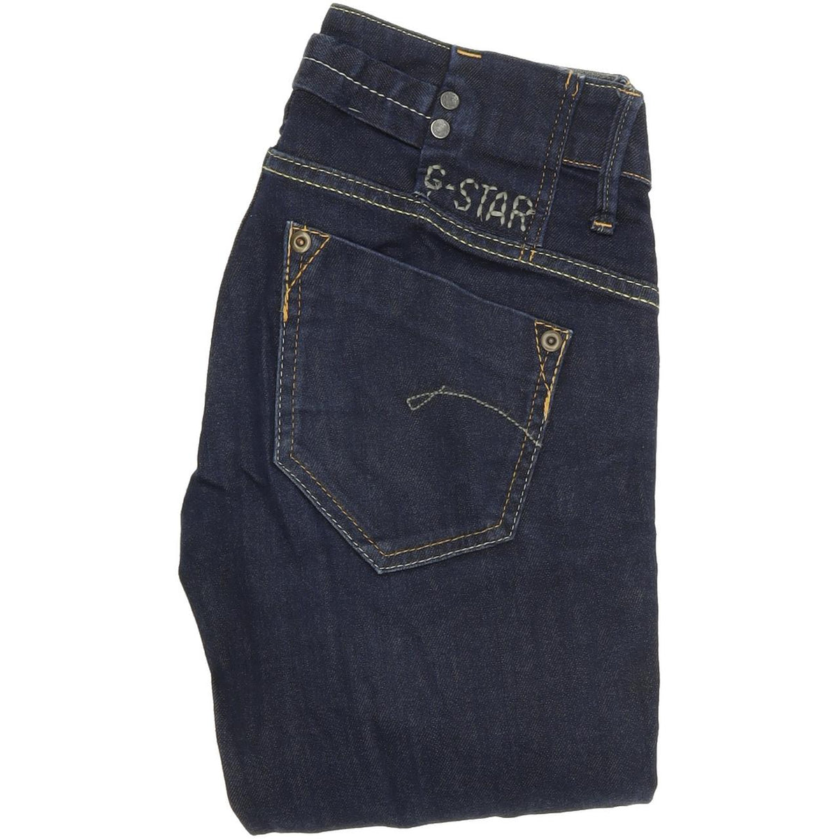 G-Star Midge Women Blue Straight Slim Stretch Jeans W25 L32