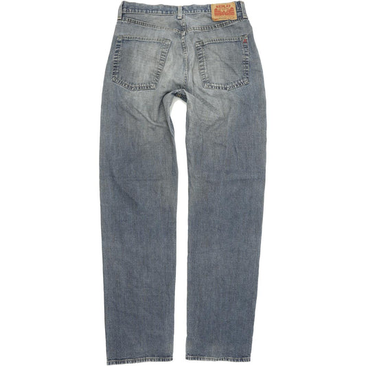 Replay Men Blue Straight Regular Jeans W31 L34