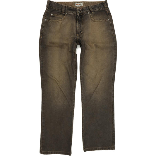 Joker Three Famous Tailors Men Brown Straight Regular Jeans W33 L30